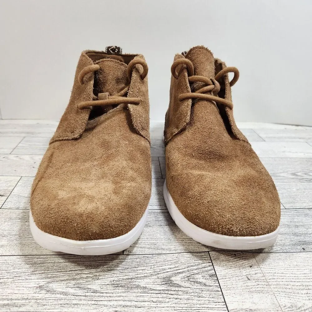 UGG Freamon Brown Tan Suede Chukka Ankle Boot Men's Size 8 Lace Up Lightweight